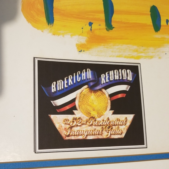 1993 PETER MAX vintage lithograph BILL CLINTON inaugural gala 35x22 unframed - Picture 5 of 8